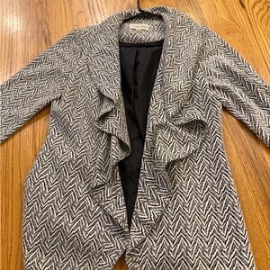 Calvin Klein Black and White Chevron Blazer